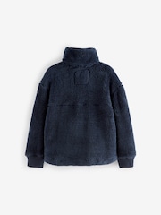 Superdry Navy 1/4 Zip Teddy Fleece - Image 6 of 9