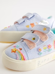 Blue Rainbow Wide Fit (G) Embellished Touch Fasten Strap Trainers - Image 5 of 5