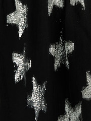 River Island Black Metallic Star Pussybow Shirt - Image 4 of 4