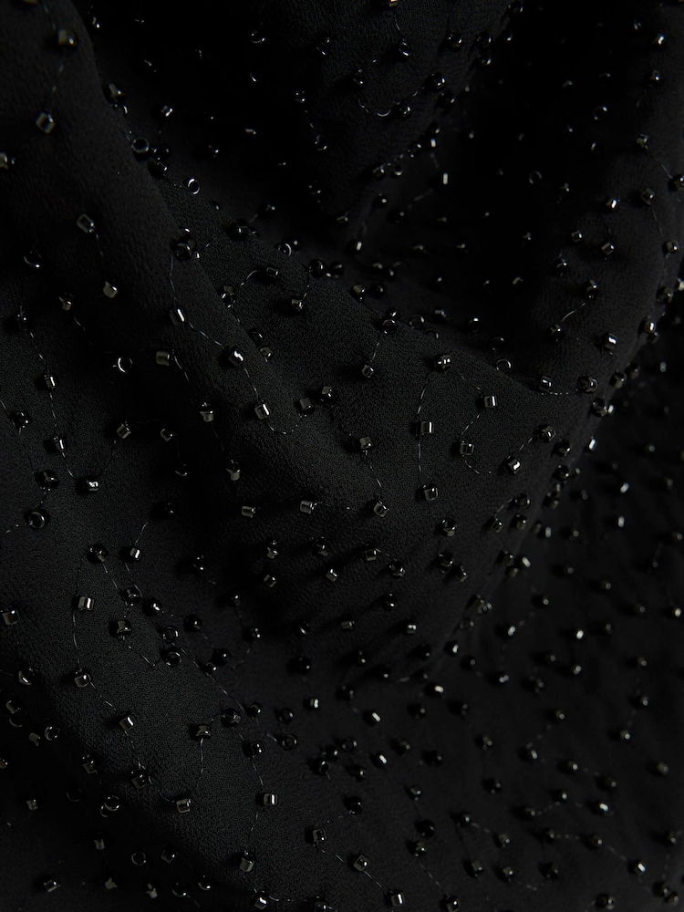 River Island Black Beaded Cowl Neck Cami Top - Image 4 of 4