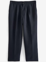 Navy EDIT Textured Pleated Trousers - Image 5 of 8