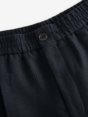 Navy EDIT Textured Pleated Trousers - Image 6 of 8
