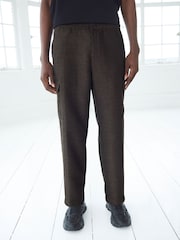 بني - بنطلون كارجو مزركش - صورة 1 من 7