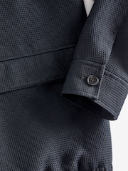 Navy Blue EDIT Textured Blouson Jacket - Image 10 of 11