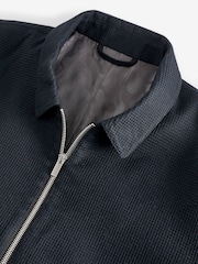 Navy Blue EDIT Textured Blouson Jacket - Image 11 of 11