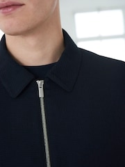 Navy Blue EDIT Textured Blouson Jacket - Image 4 of 11