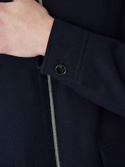 Navy Blue EDIT Textured Blouson Jacket - Image 5 of 11
