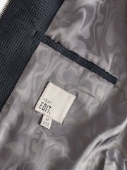 Navy Blue EDIT Textured Blouson Jacket - Image 9 of 11