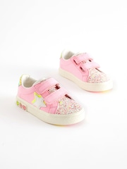 Pink Wide Fit (G) Star Touch Fasten Trainers - Image 1 of 6