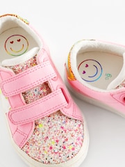 Pink Wide Fit (G) Star Touch Fasten Trainers - Image 4 of 6