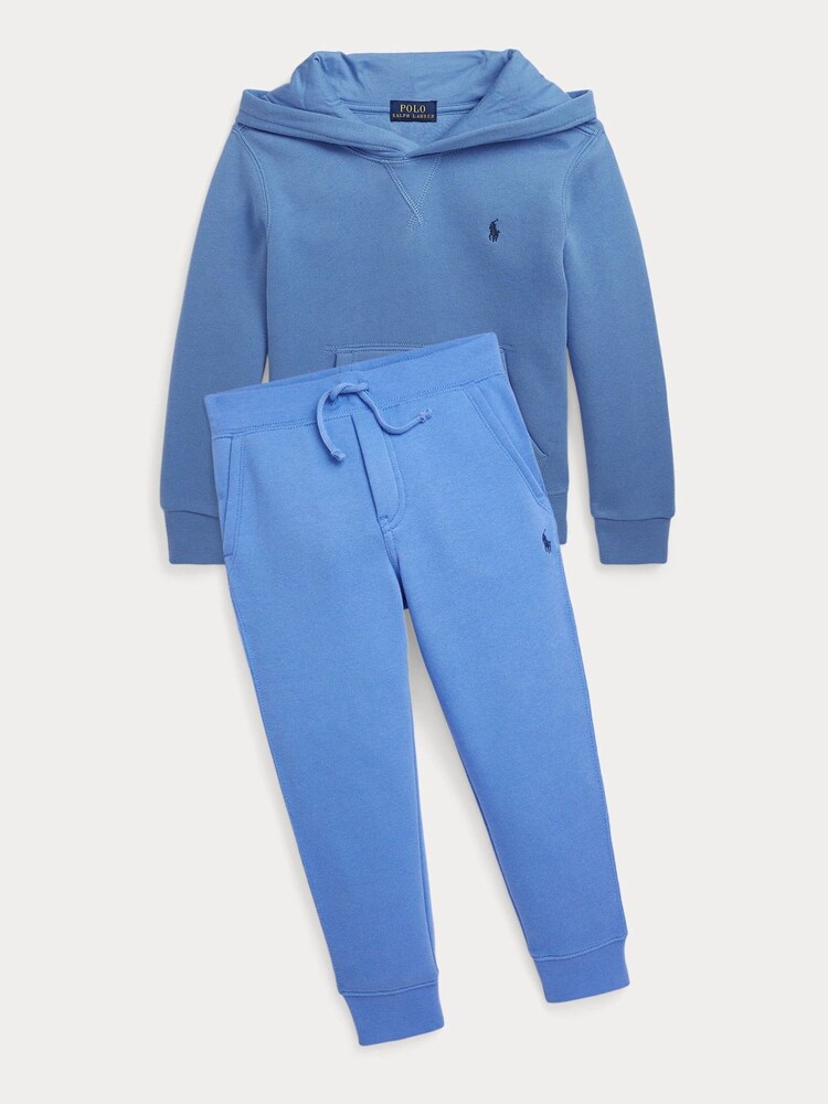 Polo Ralph Lauren Blue Fleece Hoodie - Image 3 of 3