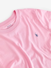 Rose - T-shirt Polo Ralph Lauren bleu 100% coton à col rond - Image 3 of 4