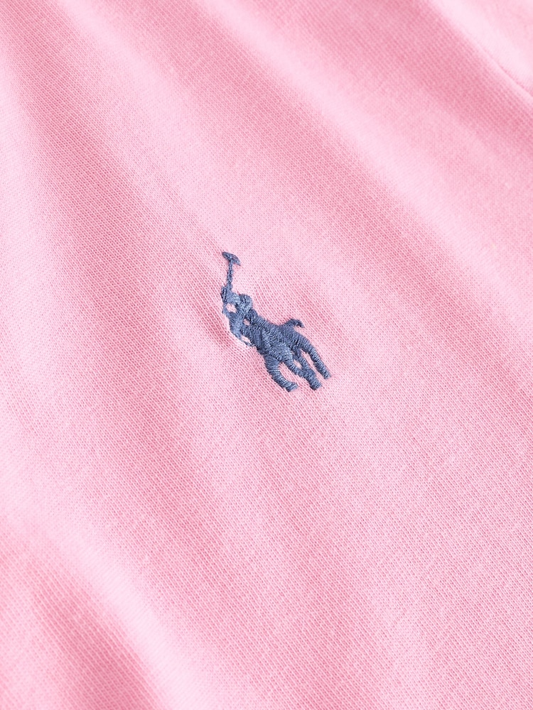 Rose - T-shirt Polo Ralph Lauren bleu 100% coton à col rond - Image 4 of 4
