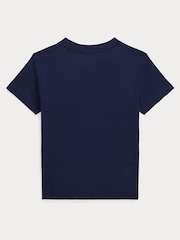 Polo Ralph Lauren Navy Polo Bear Cotton Jersey T-Shirt - Image 2 of 3