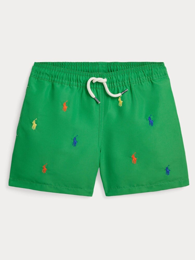 Polo Ralph Lauren Boys Grön Traveler Pony Tryck Badbyxor - Bild 1 av 1 Polo Ralph Lauren Boys Grön Traveler Pony Tryck Badbyxor - Bild 1 av 1