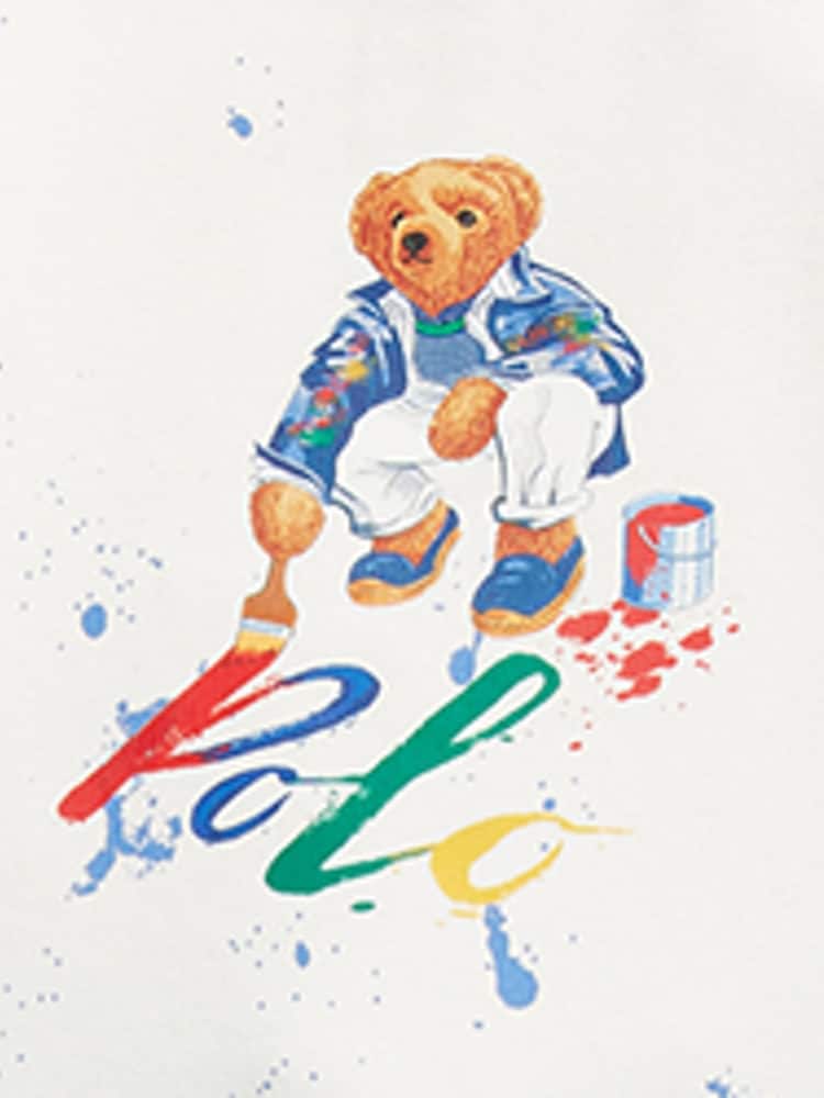 Polo Ralph Lauren Polo Bear Fleece White Hoodie - Image 3 of 3