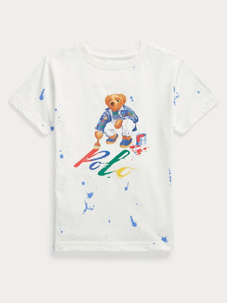 Polo Ralph Lauren Polo Bear Cotton Jersey White T-Shirt - Image 1 of 3 Polo Ralph Lauren Polo Bear Cotton Jersey White T-Shirt - Image 1 of 3