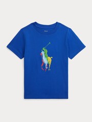 Polo Ralph Lauren Blue Big Pony Cotton Jersey T-Shirt - Image 1 of 4