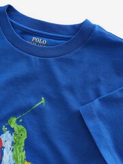 Polo Ralph Lauren Blue Big Pony Cotton Jersey T-Shirt - Image 3 of 4