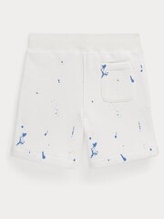Polo Ralph Lauren PaintSplatterPrint Fleece White Shorts - Image 2 of 2