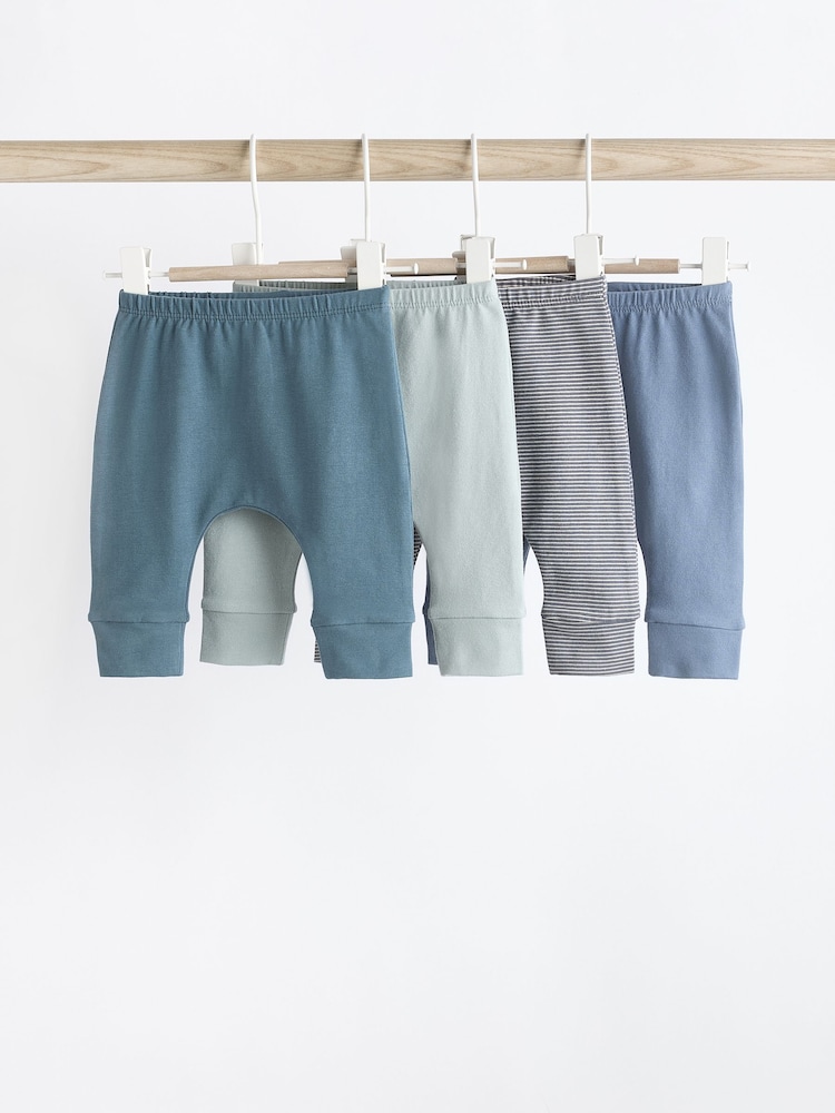 Teal Blue Baby Leggings 4 Pack - Image 1 of 11