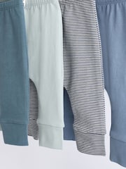 Teal Blue Baby Leggings 4 Pack - Image 8 of 11