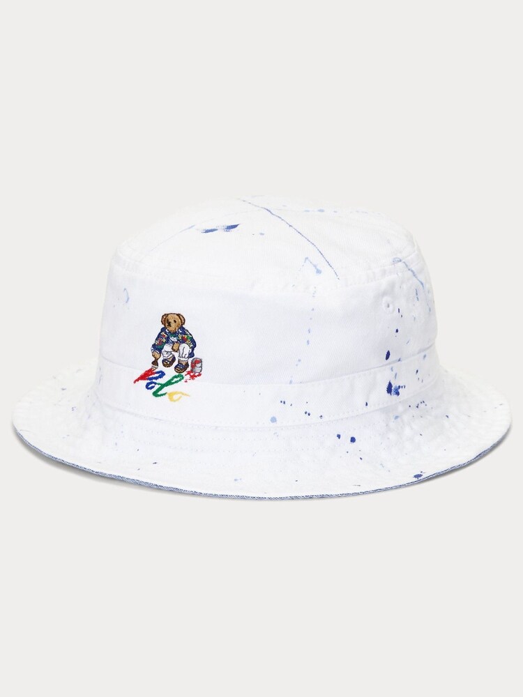 Polo Ralph Lauren Kids White Bear Graphic Bucket Hat - Image 1 of 3