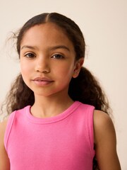 Pink Boxy Rib Vest (3-16yrs) - Image 4 of 7