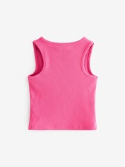 Pink Boxy Rib Vest (3-16yrs) - Image 6 of 7