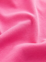 Pink Boxy Rib Vest (3-16yrs) - Image 7 of 7