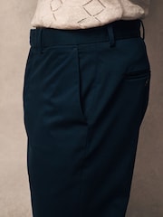 Navy Blue Stretch Sateen Chino Trousers - Image 5 of 9