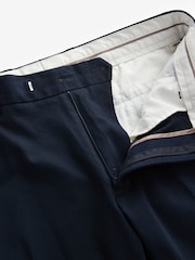 Navy Blue Stretch Sateen Chino Trousers - Image 8 of 9