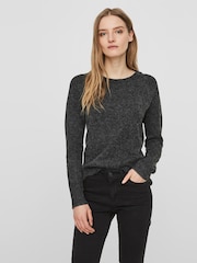 VERO MODA Black Round Neck Knitted Jumper - Image 1 of 5