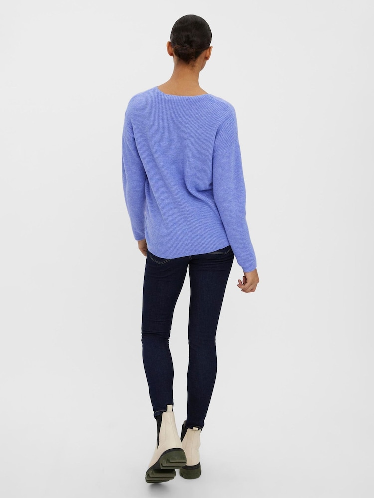 VERO MODA Purple Soft Touch Knitted Jumper - Image 2 of 5