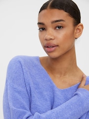 VERO MODA Purple Soft Touch Knitted Jumper - Image 4 of 5