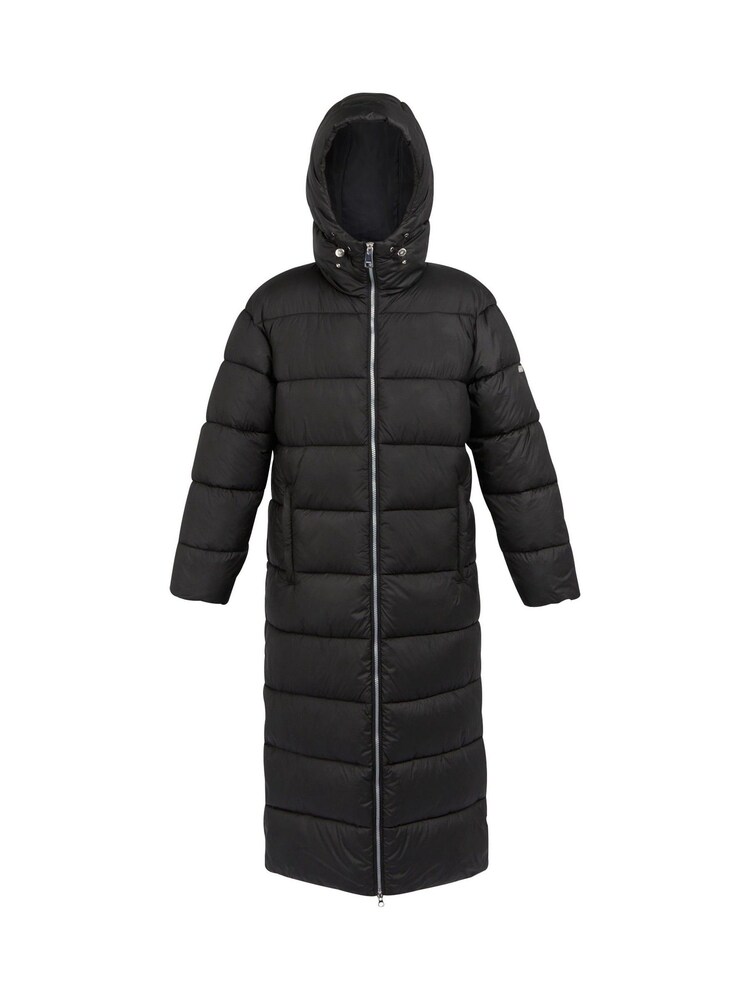 Regatta Black Serrana Long Duvet Padded Thermal Jacket - Image 1 of 3 Regatta Black Serrana Long Duvet Padded Thermal Jacket - Image 1 of 3