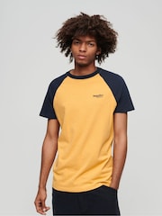Superdry Yellow Essential Logo Baseball T-Shirt - Image 1 of 3