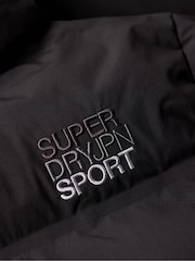 Superdry Black Hooded Longline Padded Jacket - Image 5 of 6
