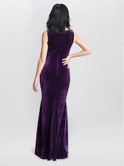 Gina Bacconi Selena Samt-Maxikleid, Violett - Bild 2 von 5