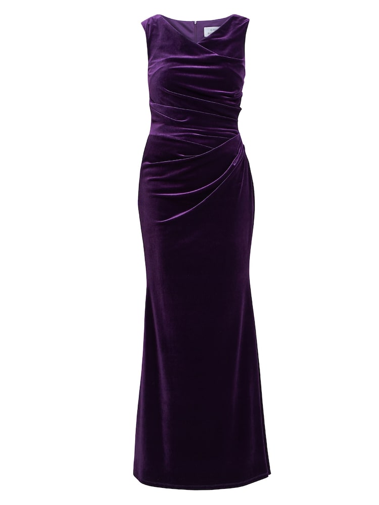 Gina Bacconi Selena Samt-Maxikleid, Violett - Bild 5 von 5 Gina Bacconi Selena Samt-Maxikleid, Violett - Bild 5 von 5
