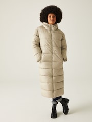 Regatta Brown Serrana Long Duvet Padded Thermal Jacket - Image 1 of 9
