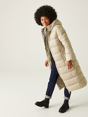 Regatta Brown Serrana Long Duvet Padded Thermal Jacket - Image 3 of 9