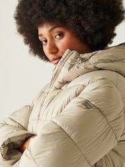 Regatta Brown Serrana Long Duvet Padded Thermal Jacket - Image 5 of 9