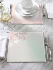 Set of 2 Pink Lustre Glass Placemats - Image 2 of 4