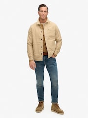 Серо-коричневый - Рубашка Superdry The Merchant Store Moleskin - Изображение 4 из 7