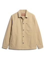 Серо-коричневый - Рубашка Superdry The Merchant Store Moleskin - Изображение 5 из 7