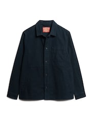 Синий - Рубашка Superdry The Merchant Store Moleskin - Изображение 4 из 6