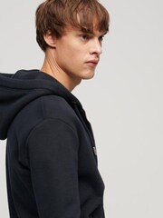 Cromo preto - Superdry com capuz e zíper Essential Logo Hoodie - Imagem 6 de 9