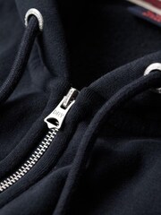 Cromo preto - Superdry com capuz e zíper Essential Logo Hoodie - Imagem 8 de 9