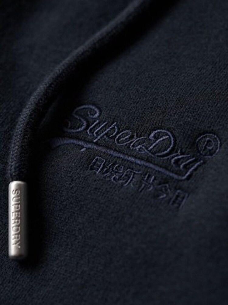 Cromo preto - Superdry com capuz e zíper Essential Logo Hoodie - Imagem 9 de 9